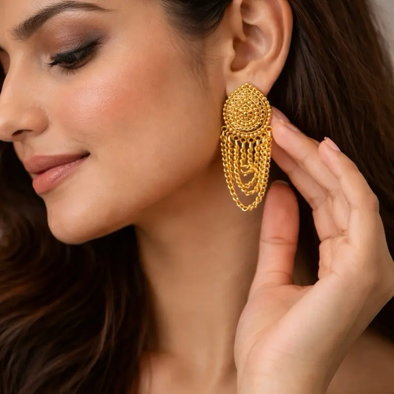 Gold plated earrings for women earrings Fashionable Jewelry Exquisite Jewelry Gift Trendy Jewelry