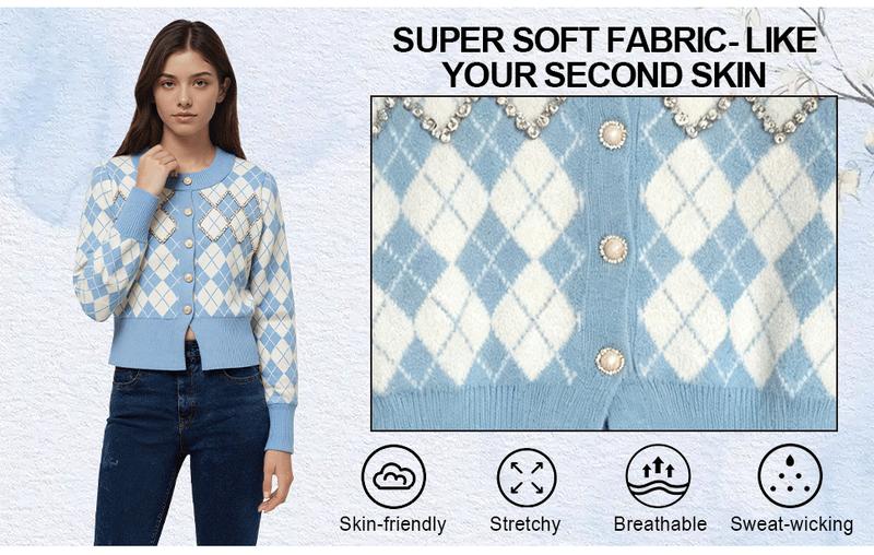 【Exclusive for fans】【A】Checkerboard Diamond Sweater Women Winter Warm Loose Oversized Knitted Pullover 2024 New Fashion Casual Streetwear Female Tops