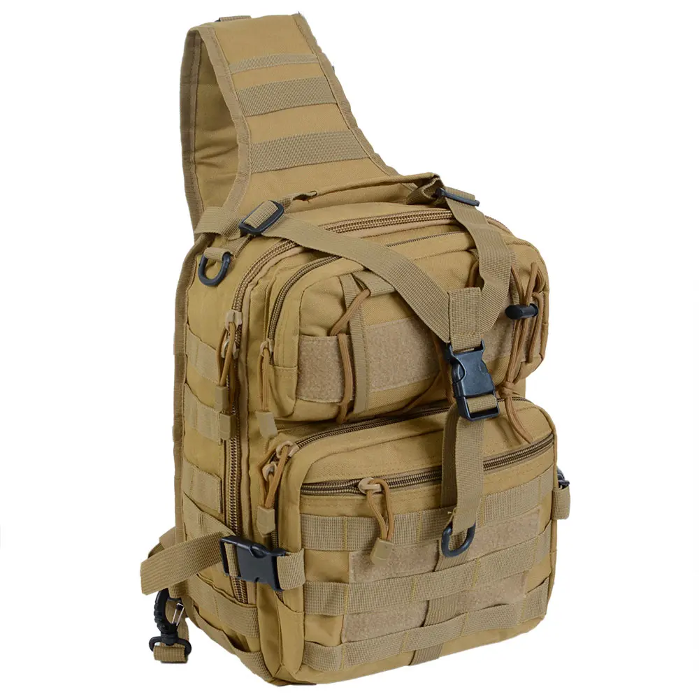 Tactical single-shoulder waterproof military enthusiast tactical chest bag attack patrol hiking backpack tactical diagonal cross backpack Durable Sports Bag