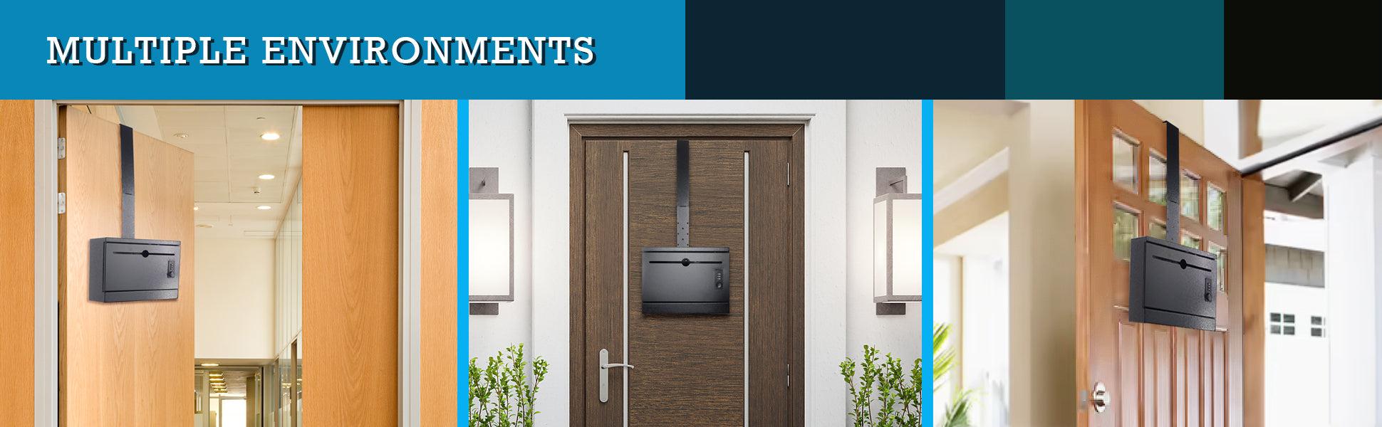 D22H - Over The Door Steel Drop Box with Combination Lock (Black)