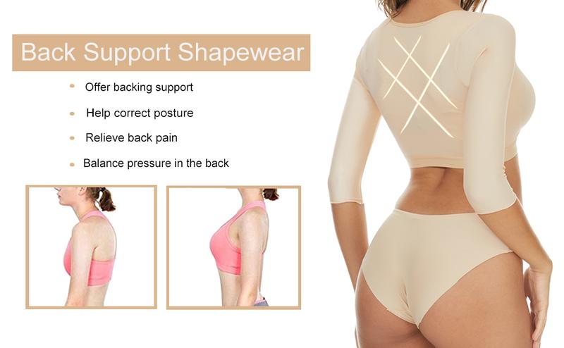 Arm Shaper for Women Post Surgery Arm Lipo Compression Sleeves Slimming Arm Faja Front Closure Shapewear Bra