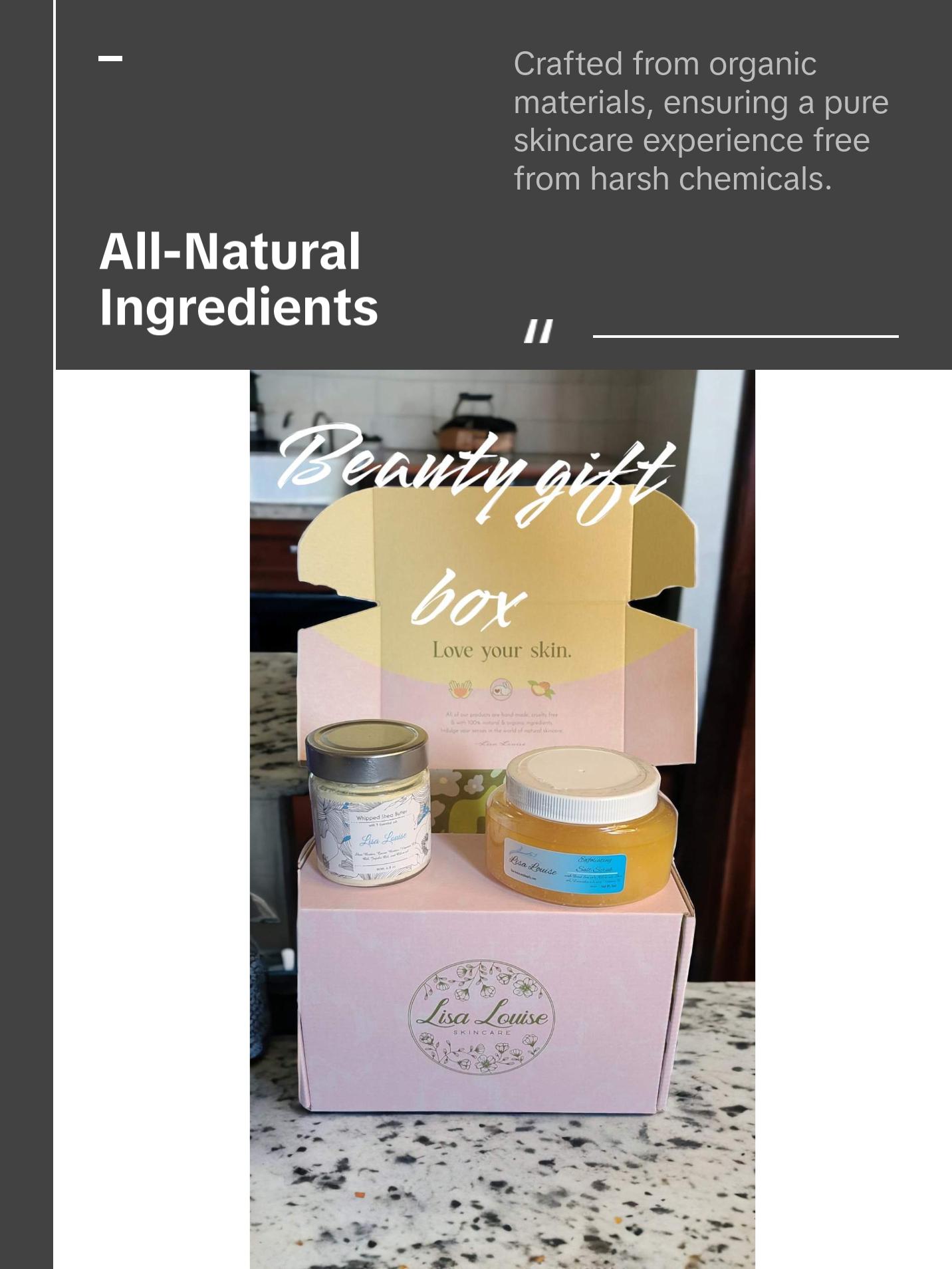 Beauty Gift Box-  Whipped Shea Butter + Exfoliating Salt Scrub