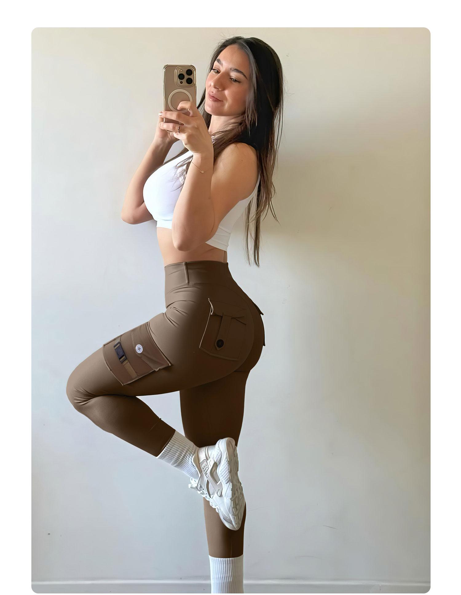 YEOREO CoreFlex Workout Cargo Leggings with Pockets for Women Hidden Scrunch Butt Lifting Leggings Gym Yoga Pants SpringStatements