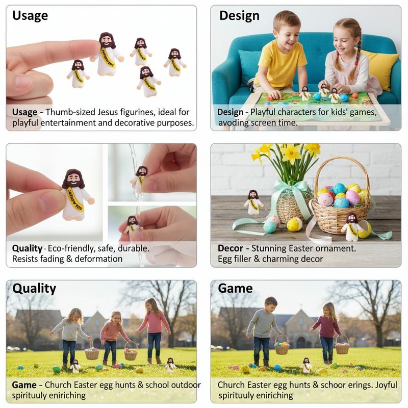 25 Assorted Mini Jesus Figurines – Faith-Themed Egg Fillers, Group Activities & Gift Giveaways
