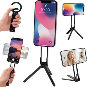 Strong Magnetic Phone Tripod for iPhone, 2025 New Portable Phone Tripod Stand for iPhone 16/15/14/13/12 Plus Pro Max Series, 360°Rotating for Tripods Mount for Outdoor