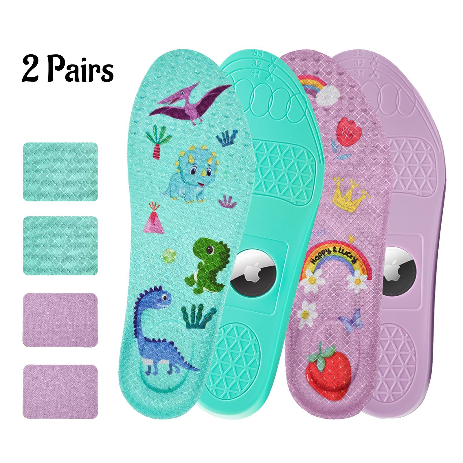 2026 Airtag Tracking Insoles for Kids Anti-lost Shoe For Toddlers Pad Comfortable Kids' Airtag Insoles - 2 Pairs Securely Hidden Holder Footwear Shoe Inserts for AirTag Tracking Device