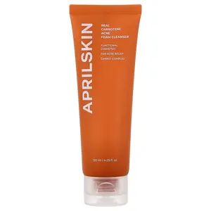 April Skin Real Carrotene Acne Foam Cleanser, 4.05 fl oz (120 ml)