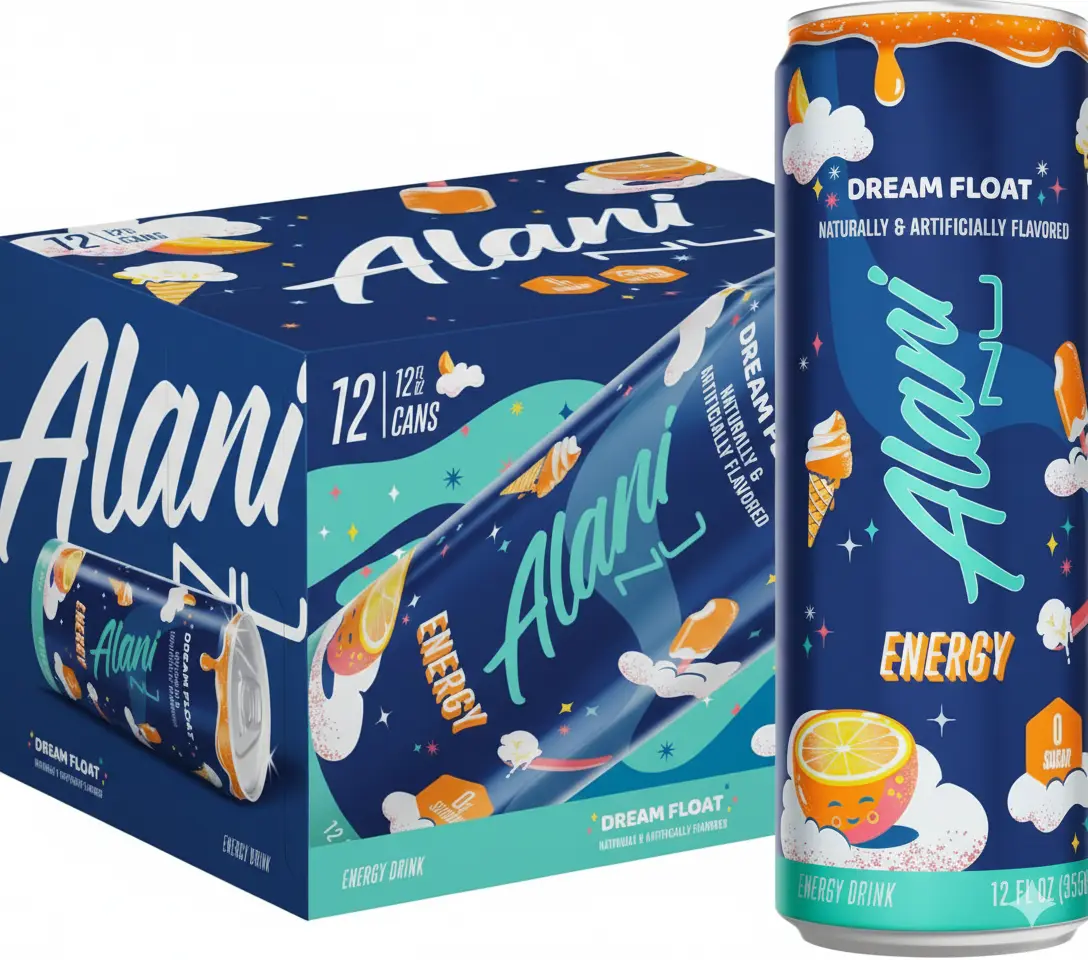 Alani Nu Energy Drink- Dream Float (12 Drinks , 12 Fl Oz. Each)