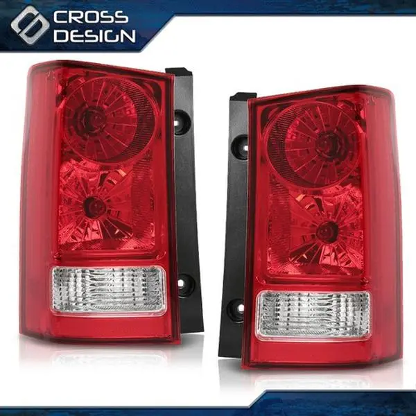 CROSSDESIGN Rear Taillights, Pair of Left & Right Side Rear Brake Lamps for 2009-2015 Honda Pilot
