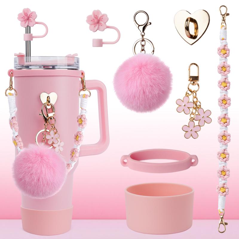 Stainless Steel Vacuum Insulated Glass Cup with Handle and Straw for Children's Gift Set, Keep Cold, Hot & Ice, Portable Drinkware - Mug, Tumbler, Water Bottles, Bottled, Flasks easter toy funny Tumbler Drinkware Tea Iced Tea girl gifts friendship