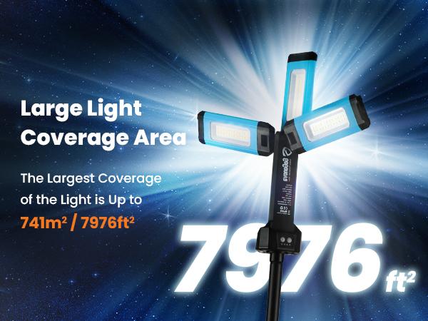 [3 OFF] GoGonova 3in1 Cordless Work Light with Hanging, Magnetic Attachment, Standing, Tri-Combination , 8AH Battery, 700/1200/2200 Lumen, 4000K/6500K Dimmable with Detachable Tripod for Outdoor work, Emergency, Camping, Fishing, Garag