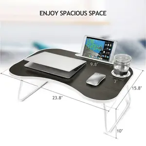 Adjustable Laptop Stand for Bed - Portable Lap Desk 23.8" x 15.8" x 10" for Comfortable Work Anywhere