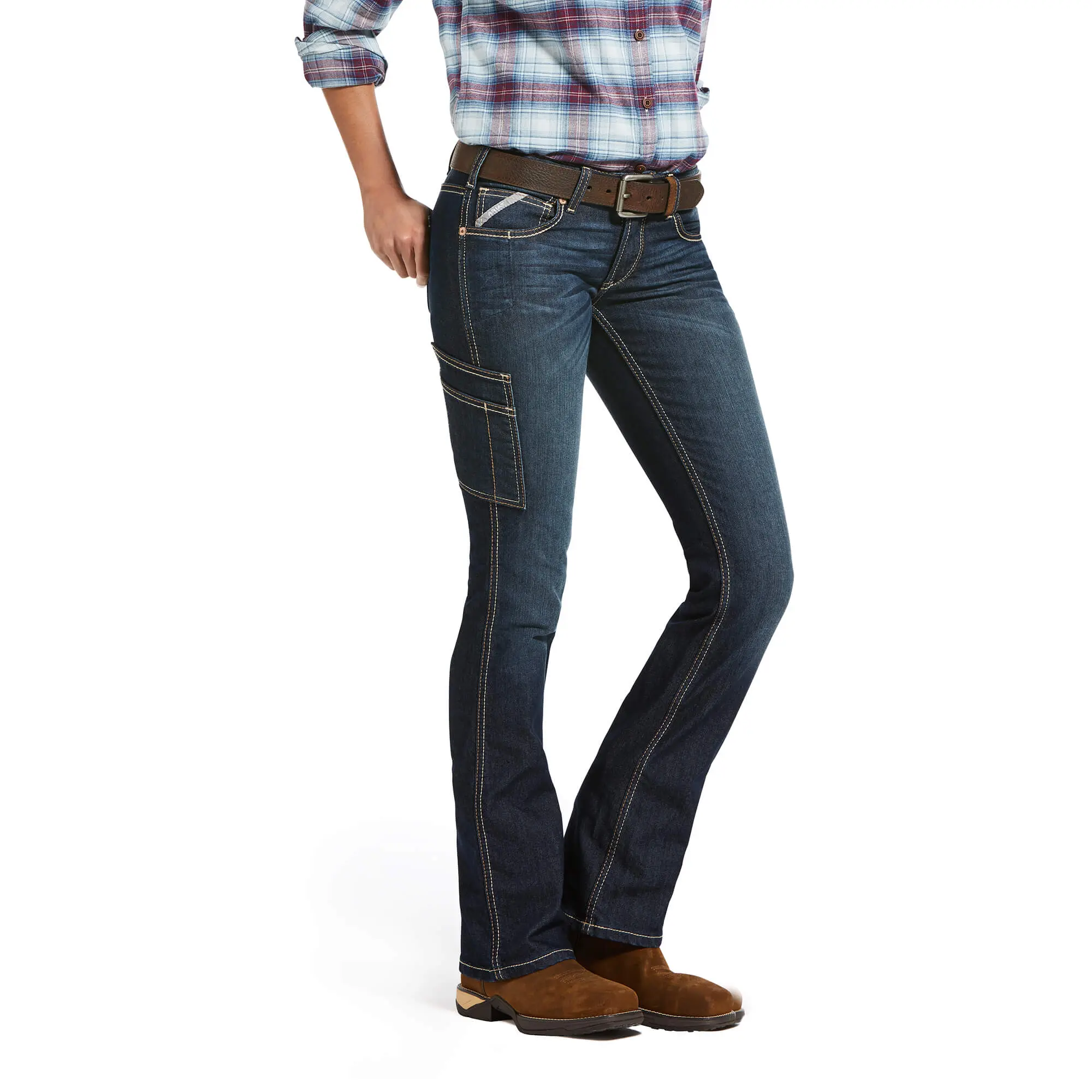 Women's Rebar Mid Rise DuraStretch Riveter Boot Cut Jeans