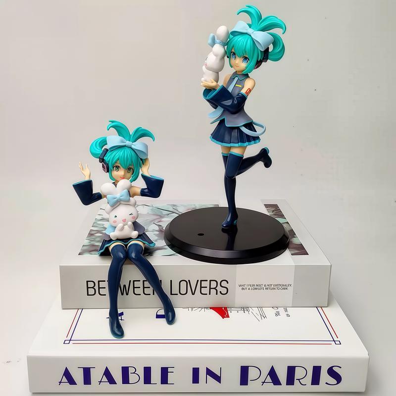 Hatsune Miku anime beautiful girl figure big ears Yugui Dog Hatsune MIKU model doll desktop/chassis/car/gift/ornament Hatsune Miku anime beautiful girl figure big ears Yugui Dog Hatsune MIKU model doll desktop/chassis/car/gift/ornament