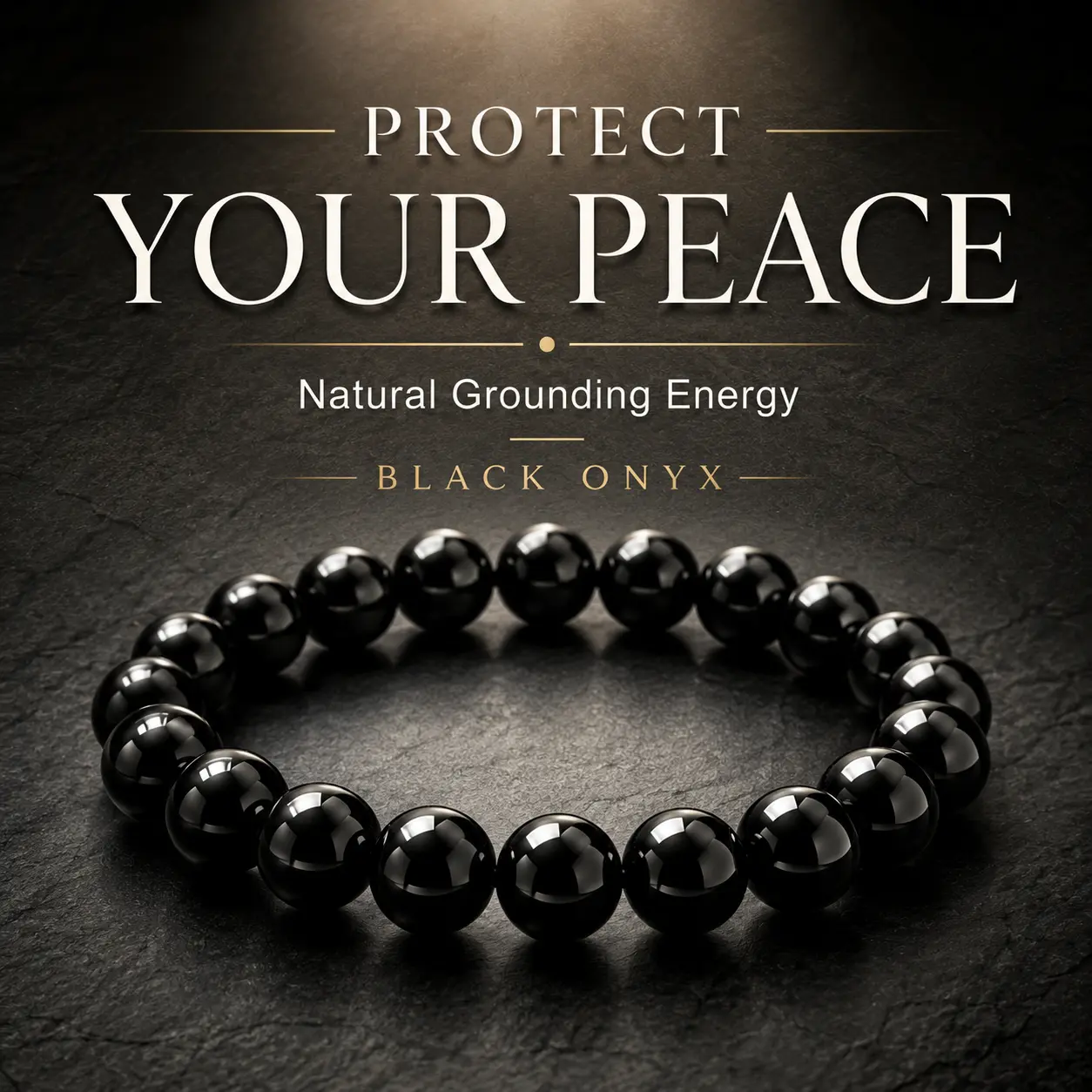 Black Tourmaline & Black Onyx Natural Stone Bracelet - Elegant Minimalist Bangle, Energy Healing Sacral Chakra Grounding Beads, Casual Fashion Crystal Jewelry for Men & Women, Father’s Day Anniversary Gift, Bracelets, Chakra Bracelets & Bangles