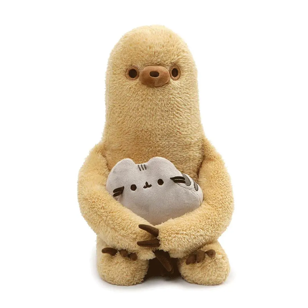 GUND Pusheen 2-in-1 Detachable Plush Toy - 13" Tall Collectibles Cartoon Character, Polyester Material, Hand Washable with Sloth Accent