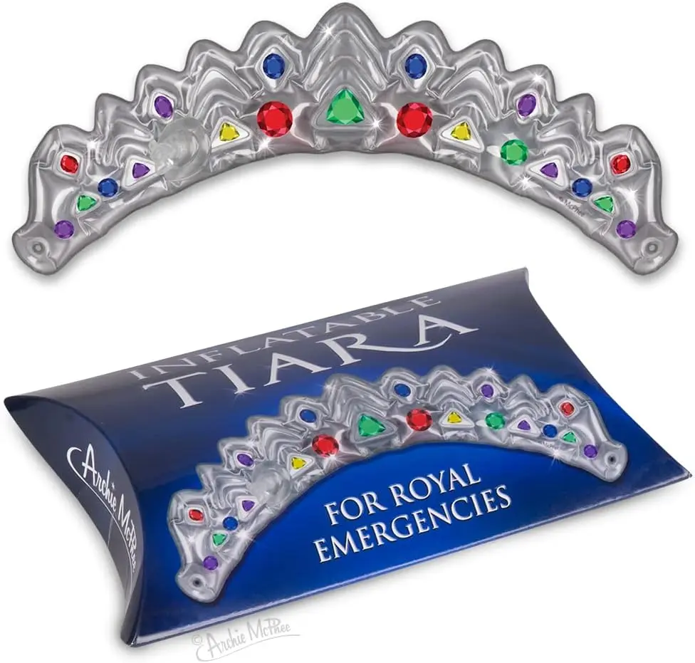 Emergency Inflatable Tiara - Royal Crown Princess Queen Headband - Archie McPhee