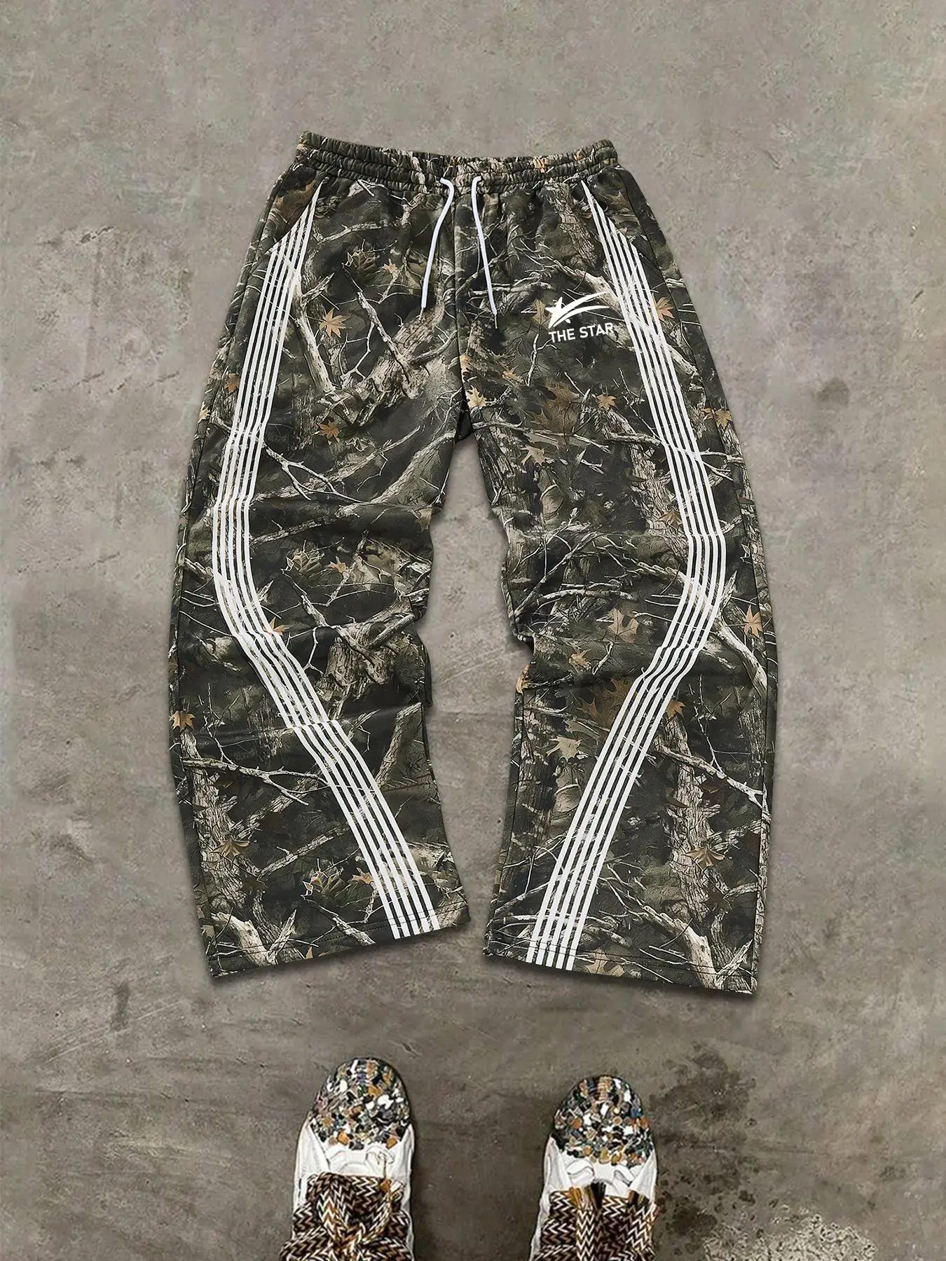 Men's Camo Print Straight Leg Casual Style Sweatpants, Regular Fit Casual Street Comfy Breathable Camo Print Pants for Daily Wear, Men's Bottoms for Summer, Trouser, Camouflage Sweatpants