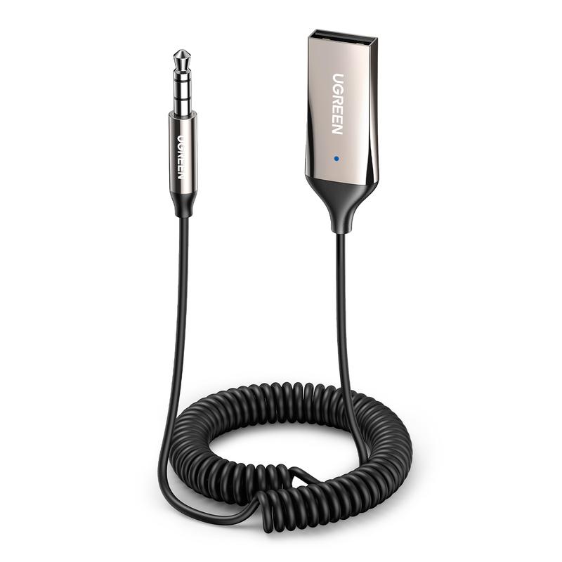 UGREEN Aux to Bluetooth 6.0 Adapter 3.5mm Bluetooth Receiver for Car USB 2.0 to 3.5mm Jack Kit with Built-in Microphone Aux Input for Hands-Free Calls Compatible with Car Speaker and Home Audio,TikTokShopHolidayHaul