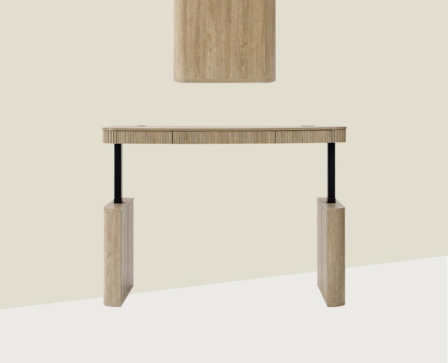 Hulala Baggio Modern Electric Height-Adjustable Standing Desk with Smooth Sit-to-Stand Transition, Concealed Storage, and Smooth-Gliding Drawers