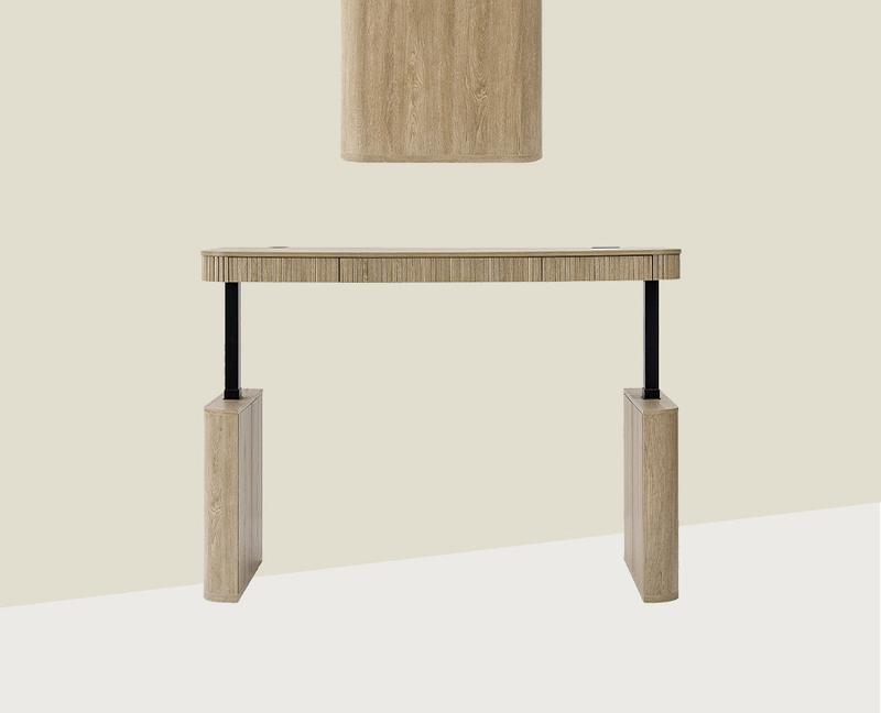 Hulala Baggio Modern Electric Height-Adjustable Standing Desk with Smooth Sit-to-Stand Transition, Concealed Storage, and Smooth-Gliding Drawers