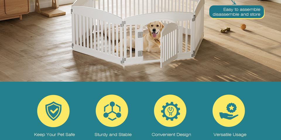 Dog Playpen with Door Puppy Playpen Dog Play Pen Indoors Pet Fence for Puppies Small Dogs Secure and Spacious Design Dog Playpen with Door Puppy Playpen Dog Play Pen Indoors Pet Fence for Puppies Small Dogs Secure and Spacious Design