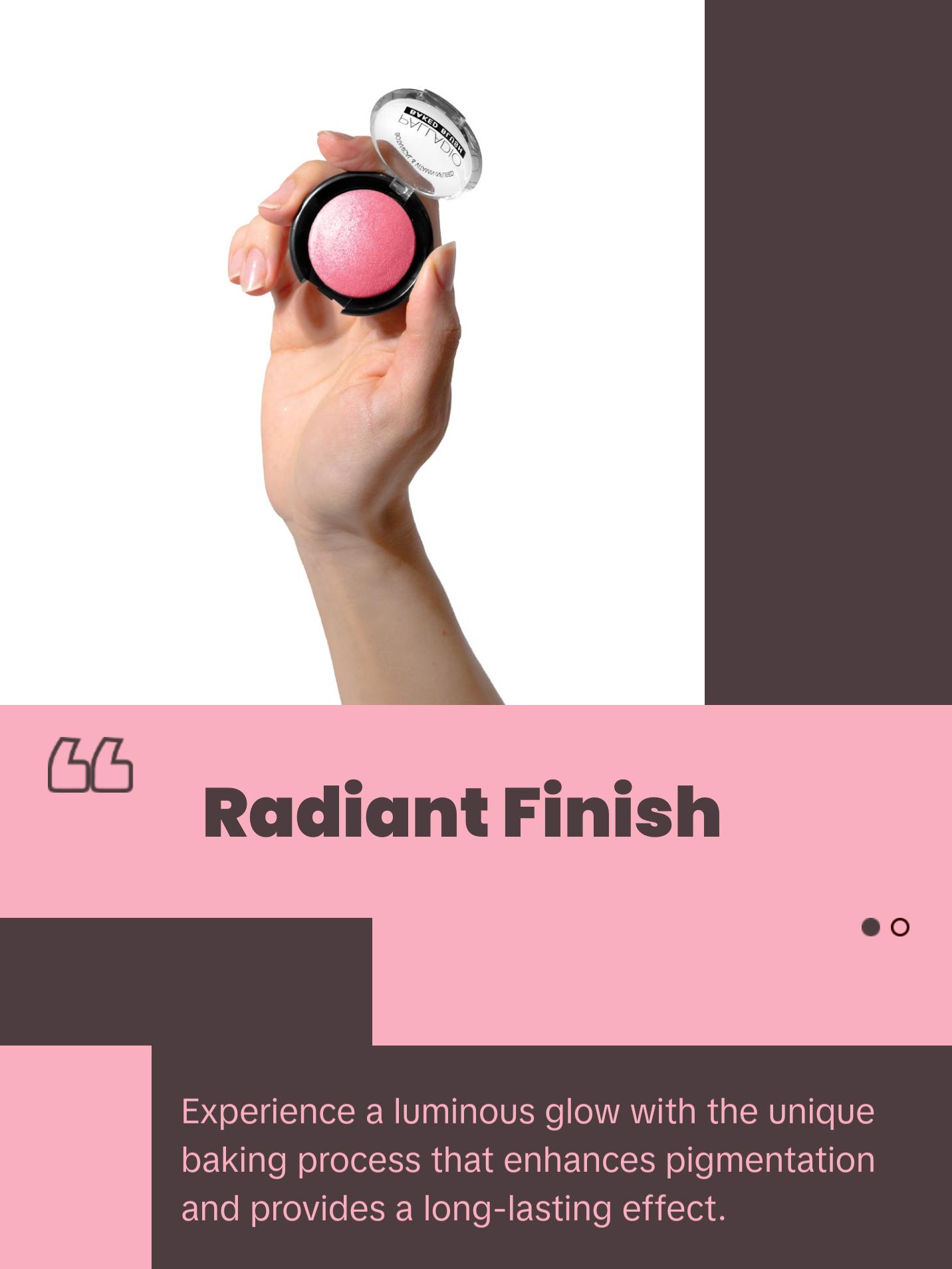 Palladio Baked Blush - Highly-Pigmented Shimmery Formula, Easy to Blend, Highly Buildable, Dry or Wet for Natural Glow or Luminous Look - Makeup