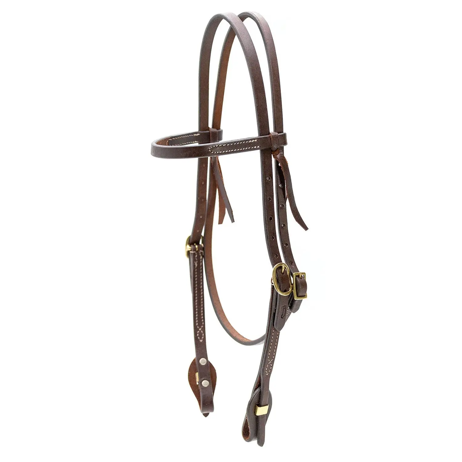 Jeffers LuxeLeather Heavy Oiled Browband Headstall with Quick Change Bit Ends for Horses Jeffers LuxeLeather Heavy Oiled Browband Headstall with Quick Change Bit Ends for Horses