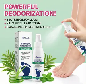 Tea Tree Foot Spray - Antifungal & Moisturizing - 98% Odor Elimination - Repairs Cracked Heels - Fast Drying - Clinically Tested - Includes Free Nail Polish