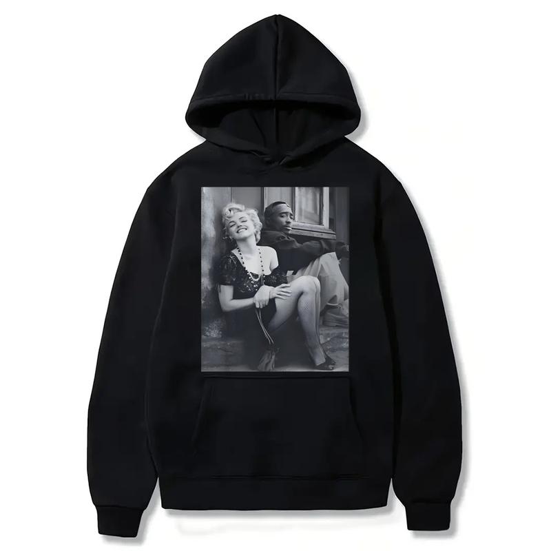 Marilyn Monroe and 2Pac Cotton Unisex T shirt Streetwear