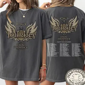 Journey Final Frontier Tour 2026 Shirt Vintage Rock Concert Tee 90s Style Band Graphic Unisex T Shirt Gift for Classic Rock Fans