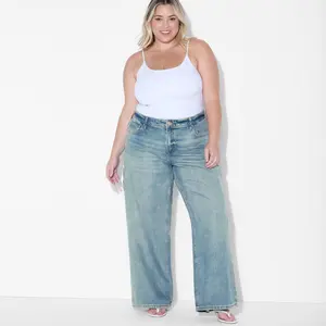 Women's Low-Rise Baggy Jeans - Wild Fable Medium Wash 16