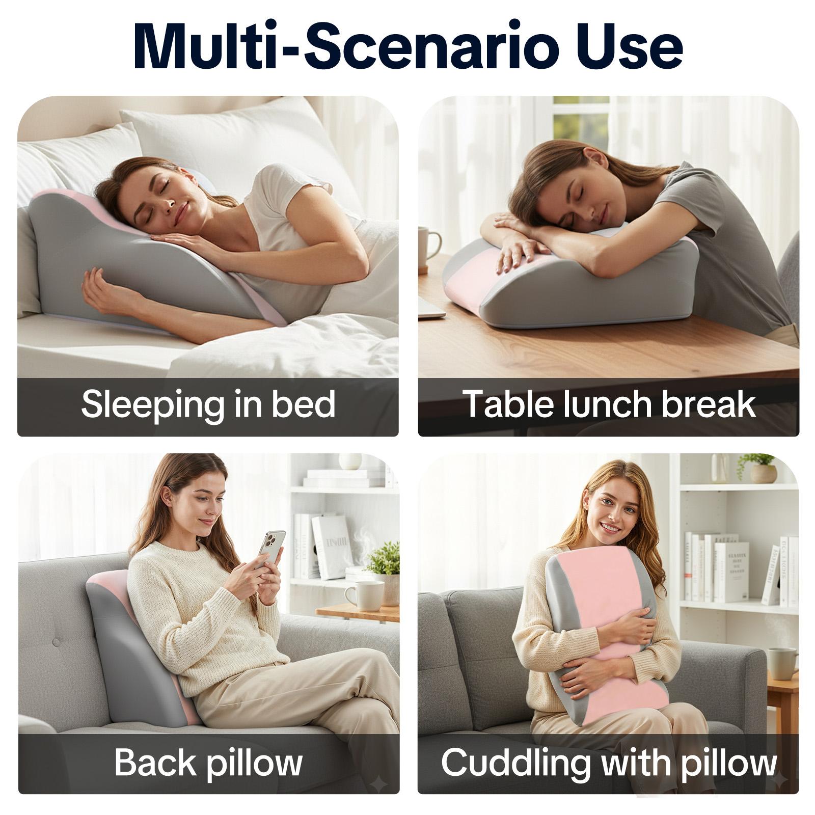 Memory Foam Ergonomic Support Pillow for Neck, Back and Leg Support, Multi Purpose Bed Rest Reading Pillow for Sleeping Sofa Couch,back to school,back to school shopping,home