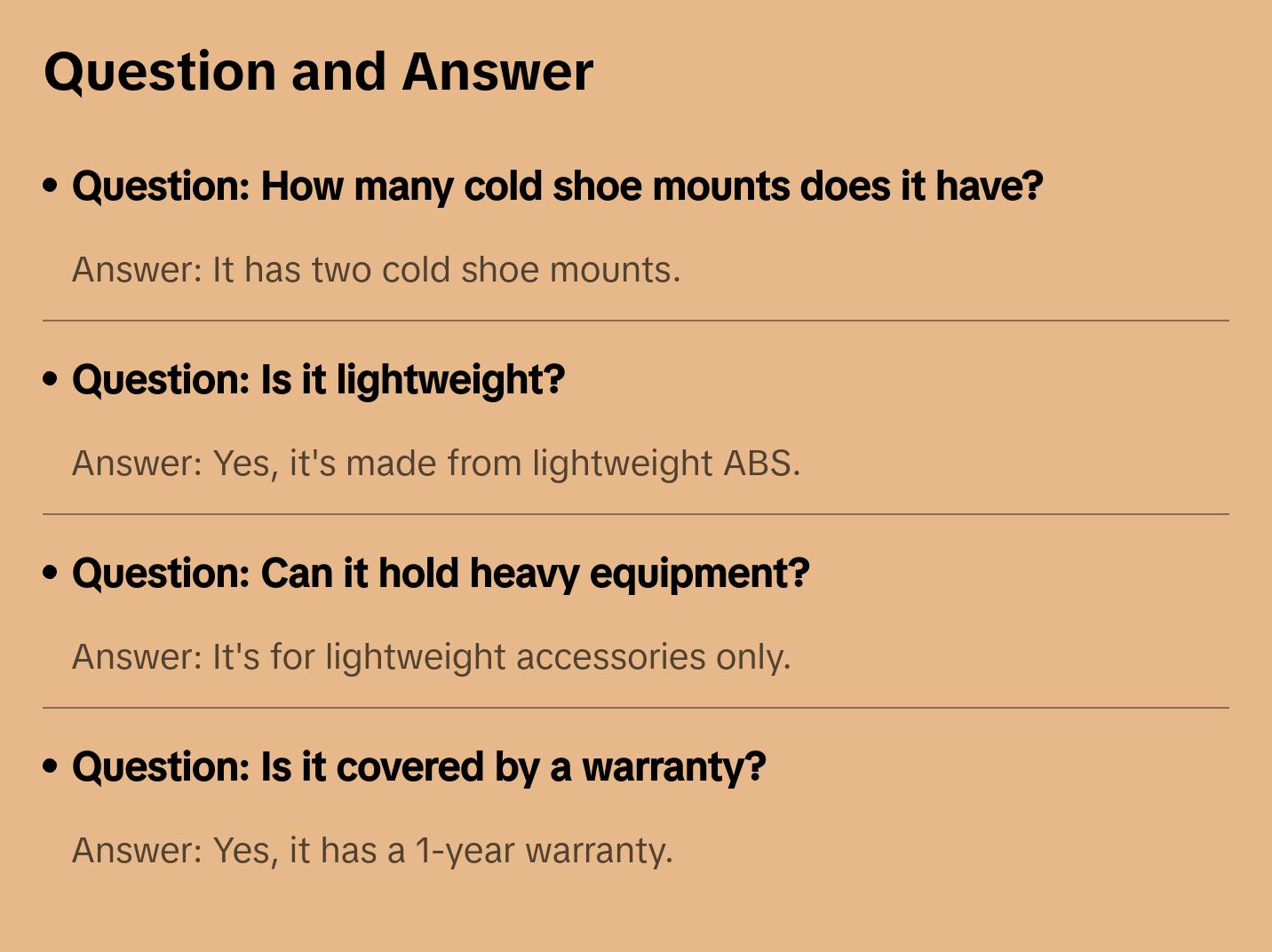 Movo - Dual Shoe Riser Bracket | Camera Accessory Mount | Lightweight ABS Construction Movo - Dual Shoe Riser Bracket | Camera Accessory Mount | Lightweight ABS Construction