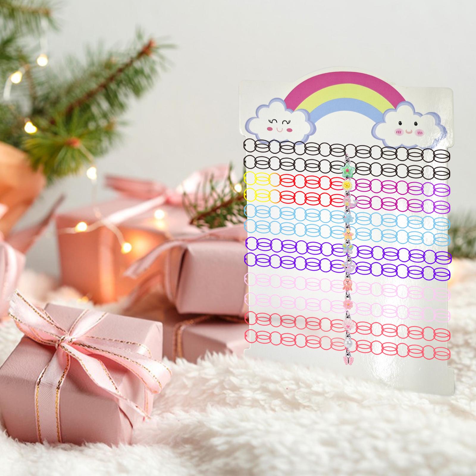 Pinksheep 12Pcs Choker Necklace Set, Pendant Charm Chokers Henna Tattoo Stretch Elastic for Dress up