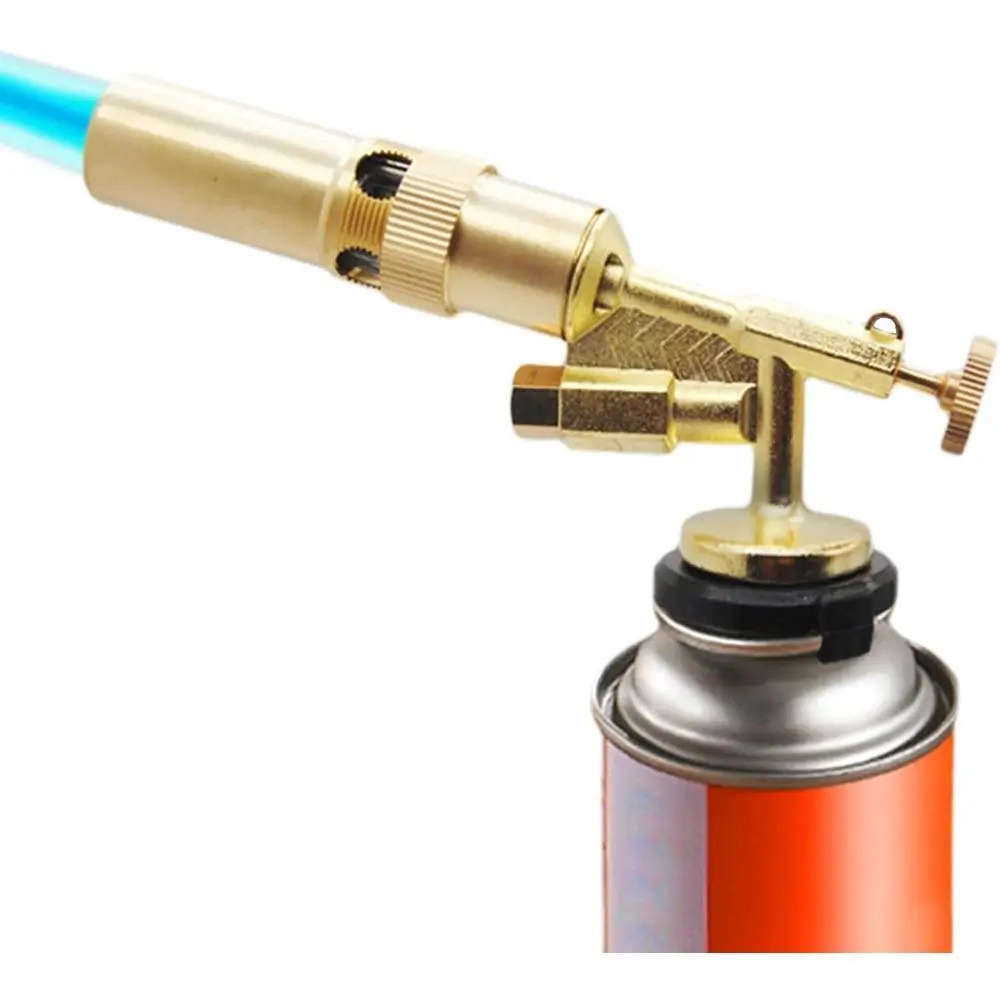 Copper Alloy Butane Torch Head - Adjustable Flame Kitchen Torch, Handheld Blow Lighter for Culinary, BBQ, Baking, Cooking,Creme,Soldering Baking Cookware