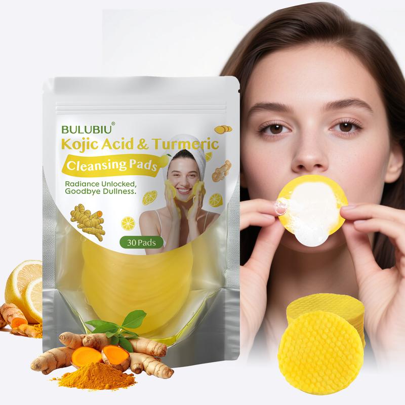 Turmeric & Kojic Acid Cleansing Pads (4-Pack) Cleansing, Exfoliating, Daily Care, Travel-Friendly