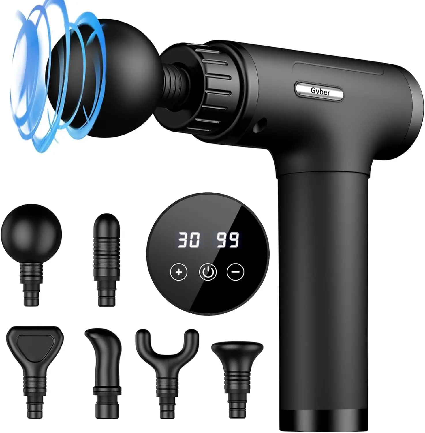 Portable Massage Gun X6, Deep Tissue Massager for Neck Back Knee Foot Muscle Pain Relief, Electric Percussion Massager with 30 Speed Levels, 6 Interchangeable Massage Heads, LED Display, Ideal Gift, Dorm Essentials,back to school,back to school haul