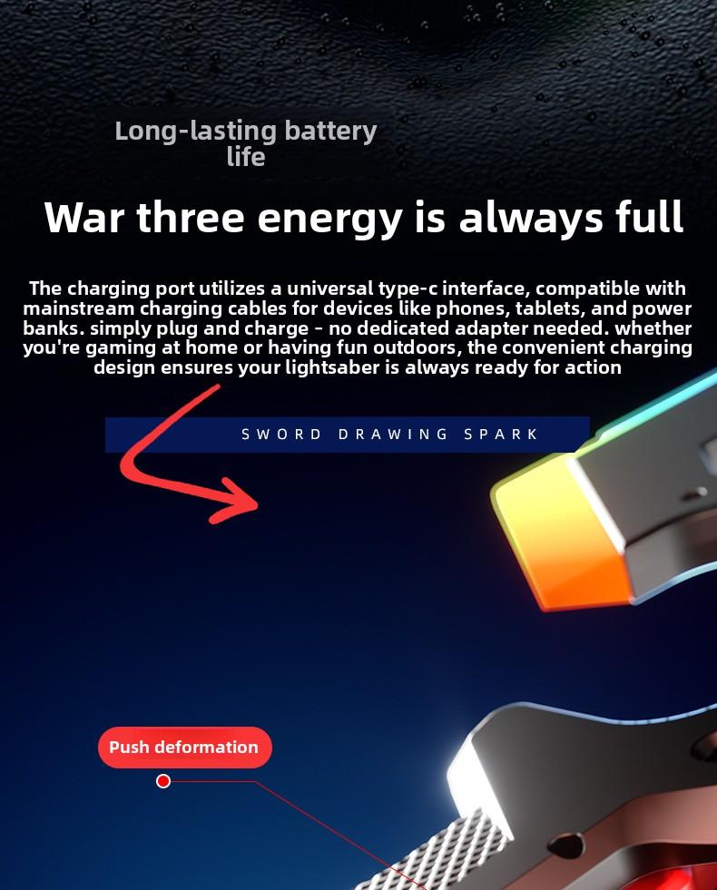 Cool Shadow Sword Ax with LED Lighting Effect 7-Color RGB Changing Atomizing Spray Transformable Dual Form Battle Ax for Role Play Party Christmas Gifts