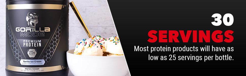 Gorilla Mode Premium Whey Protein - Whey Protein Isolate & Concentrate - Protein Powder for Post Workout Recovery & Meal Replacement (30 Servings) Gorilla Mode Premium Whey Protein - Whey Protein Isolate & Concentrate - Protein Powder for Post Workout Recovery & Meal Replacement (30 Servings)