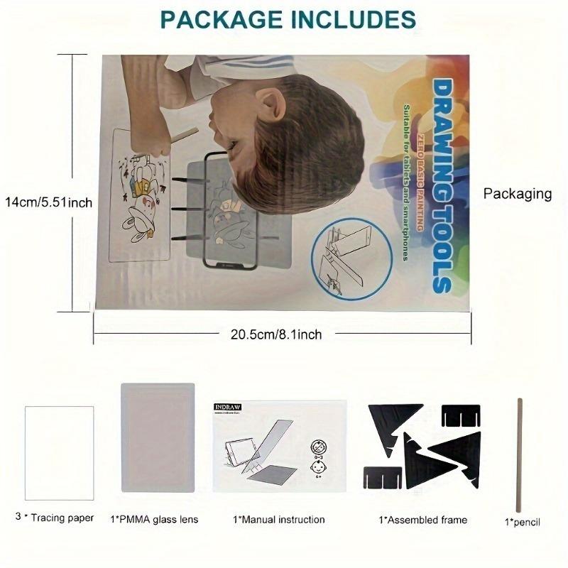 【FaddishDeal】Optical drawing board, portable optical wiring board, image layout, drawing projector, optical copy pad, easy to track drawing tool Art Supplies.
