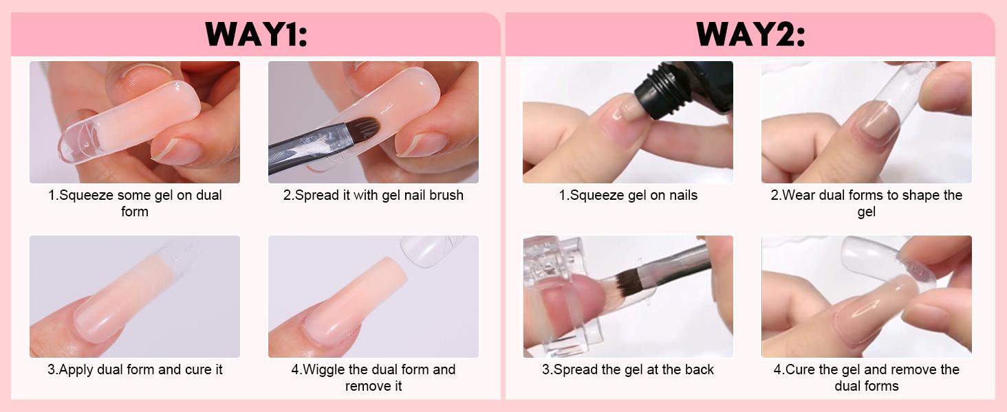 Makartt Luxury Poly Nail Gel Set - 15ML 6 Pcs Set with Long Lasting Natural-Looking Gel Builder for Nail Art, Salon, Manicure & DIY at Home - Uv