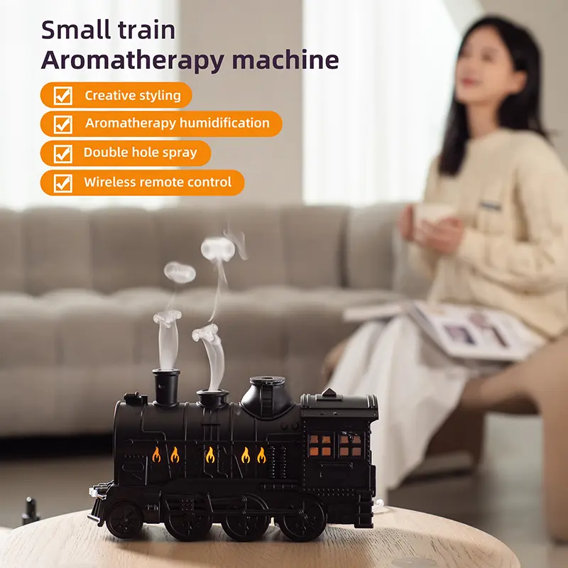 Compact Small Train Aromatherapy Diffuser - Corded Device Fragrance Machine, Scent Humidifier, Remote Control Quiet Cool Mist Desktop Portable Home Humidifier, Aromatherapy Diffusers,back to school,back to school haul