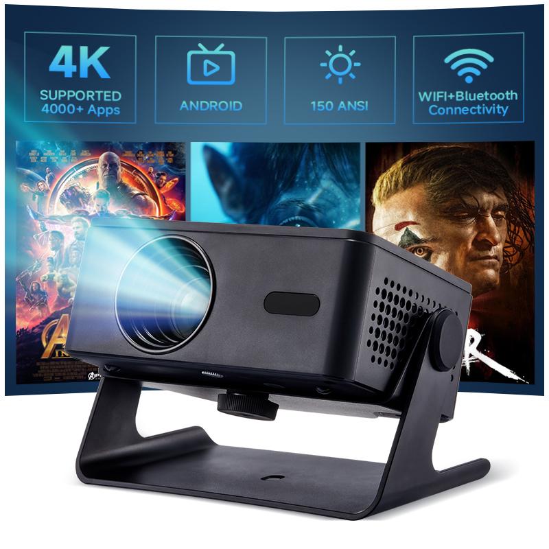 Portable Projector A32 - 1080P Full HD, Built-in Audio, Auto Focus & Keystone Correction - Android 13, Wifi/Bluetooth - Home Theater Projector with Remote Portable Projector A32 - 1080P Full HD, Built-in Audio, Auto Focus & Keystone Correction - Android 13, Wifi/Bluetooth - Home Theater Projector with Remote