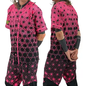 Asanoha Pink - UV - Baseball Jersey