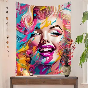 1PC Marilyn Monroe Tapestry Printed Large Wall Tapestry Art Science Fiction Room Home Decor Decor Blanket
