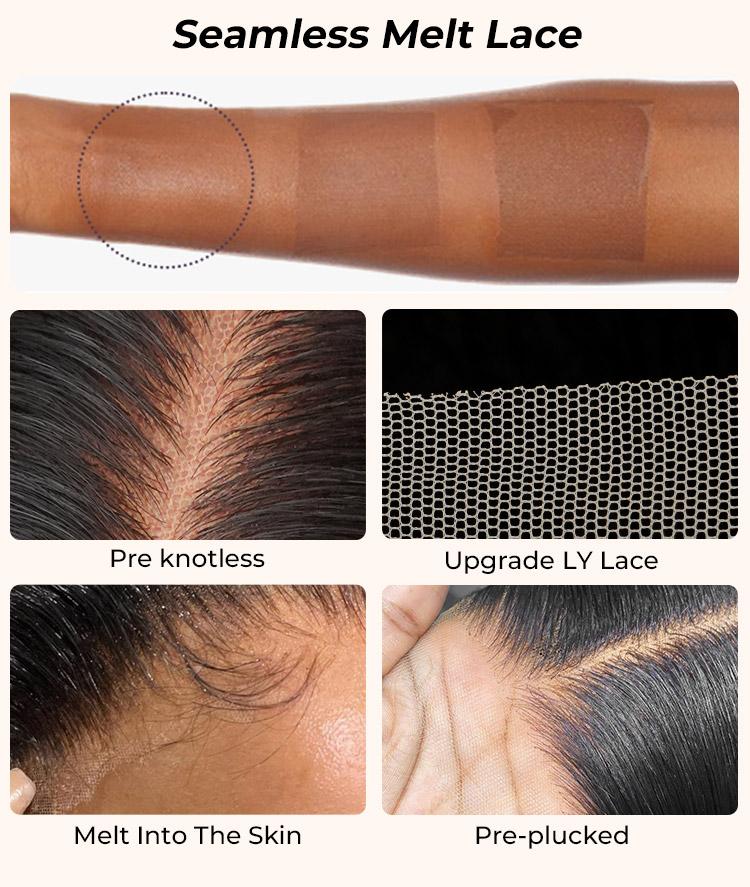 [Spring Must Have] [Side Part] Asteria Hair Glueless Pre-Styled Layered Cut Body Wave and Straight 7×5 HD Transparent Lace Human Hair Wig Pre Bleached Tiny Knots C-Part Short Bob Right Side Part Wig Valentine Musts