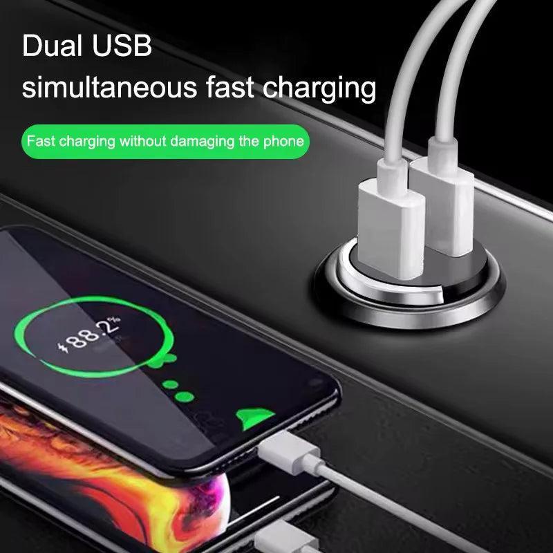 100W Mini Car Fast Charger with USB + TYPE-C Ports – Compact Cigarette Lighter Fast Charging Adapter for Smartphones, Tablets & GPS Devices – Universal Car Power Adapter for Quick & Efficient Charging On the Go
