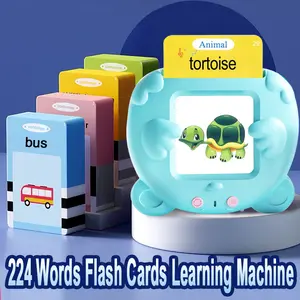 English Talking Flash Cards for Toddler, Learning Montessori Toys with 224 Sight Words, Pocket Speech for Toddlers Therapy Toys, Children's Sensory Preschool Learning Educational Birthday