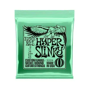 Ernie Ball Hyper Slinky Nickel Wound Electric Guitar Strings 8 - 42 Gauge